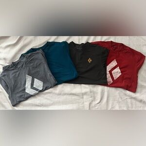 Lot of 4 Black Diamond Organic Cotton Blend T-shirts men’s Medium